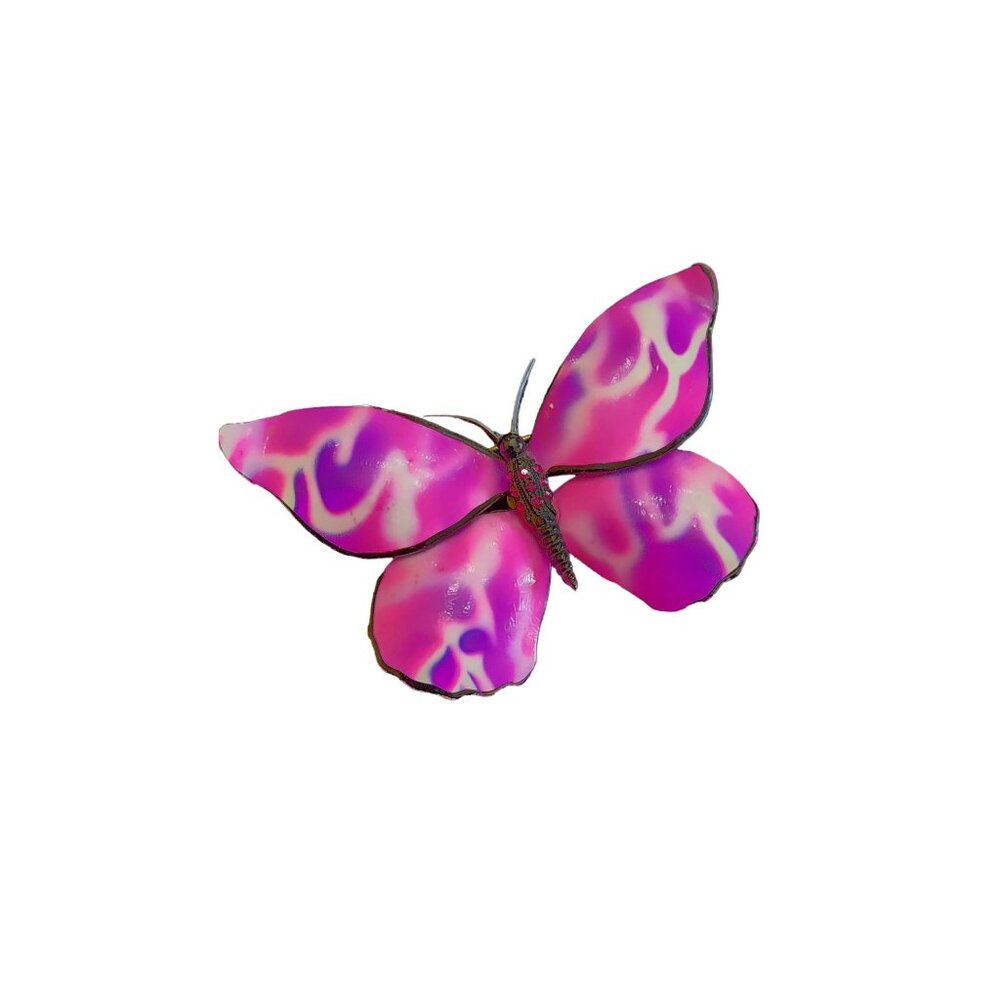 Vintage Enamel Possibly West Germany Enamel Butterfly Brooch (A2514)